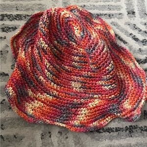 Juicy Couture floppy knit straw hat